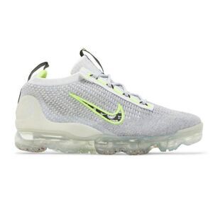 NIKE Air VaporMax 2021 Flyknit "Wolf Grey Volt" GS Running Shoes Size 5.5Y/W7